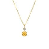 【無料ラッピング】  ヨンドシー 4℃ EAU DOUCE4℃【11月誕生石】K10 イエローゴールド ネックレス ダイヤモンド シトリン レディース ブランド 正規品 新品 ギフト プレゼント 人気 おすすめ 誕生日 記念日 クリスマス 送料無料