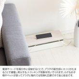 デスク チェア コードボックス 幅38×奥行き13×高さ11cm スチール 完成品 ブラウン ナチュラル ホワイト 配線ボックス 配線 コード 隠し 延長コード 収納 ボックス配線ボックス ボックス 新生活