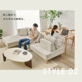 ソファベッド 【開梱設置付き】アイランドソファ 2人掛け+2人掛け【union】ユニオン( ソファ ソファー 三人掛け 3人掛け カウチ カウチスタイル カウチソファ 背もたれ クッション リラックス おしゃれ アイランド 北欧 天然木 ) 寝転んだり 新生活