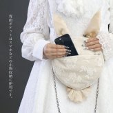 うさぎ スマホショルダー スマホポシェット かわいい ミニバッグ コンパクト 斜めがけ ブラック ベージュ