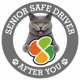カーサイン 高齢者マーク SENIOR SAFE DRIVER シャルトリュー ステッカー シール 直径13cm 肉球 日本製 車