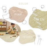 夏ラグ 夏用カーペット 洗える い草風 カーペット 江戸間 3帖 3畳 上敷き 花ござ パステルカラー ラグ マット 送料無料 北欧 モダン 家具 インテリア ナチュラル テイスト 新生活 オススメ おしゃれ 後払い