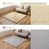 【2枚セット】 水拭きできる い草風 置き畳 市松模様 約65×65×2.5cm 2枚入り 半畳 縁なし フロア畳 ユニット畳 PP 滑り止め付き