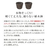 バレル型プランター frp製 大 2個 EBP-30-2P-DBR 直径30 高さ22 10号 軽量 アンティーク 円形 樽型 深型 植木鉢 鉢 グラスファイバー プランターカバー ガーデン おしゃれ 庭 ベランダ 屋外 家庭菜園 新生活