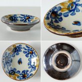 染付3寸皿 10cm｜仁王窯 やちむん 沖縄 壺屋焼｜プレート 小皿 豆皿｜唐草 十草｜薬味皿 しょうゆ皿｜おしゃれ かわいい｜北欧 韓国 台湾風 カフェ風｜ギフト 新生活 プレゼント｜モダン ナチュラル