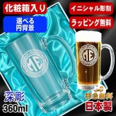 名入れ ビールジョッキ プレゼント 名前入り 食洗器 対応 彫刻 刻印 印字 グラス コップ ビアグラス おしゃれ ビールグラス 父の日 母の日 還暦祝い 退職 誕生日 結婚祝い 昇進 無料 ラッピング ジョッキ 記念品 送別会 敬老の日 実用的 ネーム入れ 男性 女性 バースデー ギフト 日本製 ビアジョッキ 360 ml 化粧箱 入り イニ IN18D