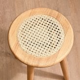 ダイニング家具 スツール ラタン ラタンスツール 籐椅子 チェア 木製 スペース チーク 無垢材 ラタンチェア カゴメ編み 軽い おしゃれ モダン バリ リビング 玄関 ダイニングチェア 椅子 北欧 ジャパンディ ナチュラル シンプル