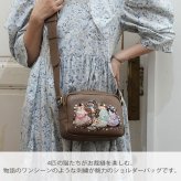 タマオワールド 刺繍 ショルダーバッグ Sewing Sisters Cats 送料無料 SHO4029 SHO3958 ハナカラクサ 猫 ネコ 鞄 かばん アンティーク調 ビーズ 羊革