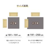 ラグ い草 ギャベ 自然素材 抗菌防臭 滑り止め不織布 約191×191cm