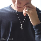 ハワイアンジュエリー ネックレス シルバー ネックレス 刻印 無料 誕生石入れ可 スクロール ドルフィンシンプル シルバー925 ギフトラッピング可能 チェーン 長さ選べる cg-spm2557 プレゼント ハロウィン 【品番：CG-SP2557】