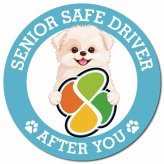 カーサイン 高齢者マーク SENIOR SAFE DRIVER シーポメ マグネット 強力 直径13cm 肉球 日本製 車 ステッカー