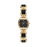 フォッシル FOSSIL 腕時計 レディース HARLOW アナログ ブラックレザー＆ゴールドトーンステンレススチールウォッチ ES5496【2026 新作】