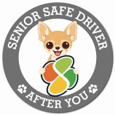 カーサイン 高齢者マーク SENIOR SAFE DRIVER チワワ マグネット 強力 直径13cm 肉球 日本製 車 ステッカー