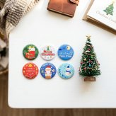 クリスマス 缶バッジ 直径37ミリ 丸型 店舗装飾 スタッフ 店員 装飾 販促ツール 営業ツール 販売ツール merry christmas バッジ バッチ バッヂ CHRISTMAS x'mas christmas ピンバッジ イベント 催事 パーティ 販促 ツール ショップ お店 接客 サポート