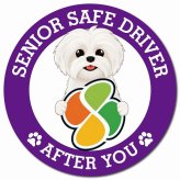 カーサイン 高齢者マーク SENIOR SAFE DRIVER マルシーズー マグネット 強力 直径13cm 肉球 日本製 車 ステッカー