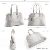 ヒマラヤ ポロサス 日本製 メンズ ハンドバッグ センター取り JRA 両開ファスナー スモール クロコダイル レザー 本革 鰐革 安心 保証書 メンズバッグ 男性用鞄 プレゼント ギフト 4FA (06001494-mens-1r)