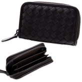 ボッテガヴェネタ 小銭入れ コインケース メンズ BOTTEGA VENETA イントレチャート ナッパレザー 本革 ラウンドファスナー 仕切り付き フォンダン ダークブラウン 保存箱付き 114075 V3UN1 2114