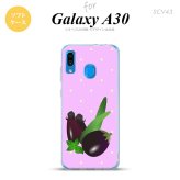 SCV43 Galaxy A30 SCV43 スマホケース ソフト カバー ベジタブル ナス 紫 nk-scv43-tp667