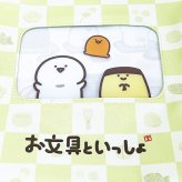 お文具といっしょ 窓付き巾着 (お茶)