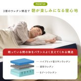 マットレス ダブル 3層 ウレタン 体圧分散 抗菌 防臭 防ダニ加工 アイリスオーヤマ シープ オリジナルフィットウレタンマットレス MTF21-D *