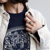 ステンレス ボヘミアンリング 3タイプ ターコイズ 18KGP ゴールド gold エスニック オープンリング フリーサイズ レディース 女性 指輪 金属アレルギー対応