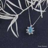 【完売致しました。】 ブラジル産 パライバトルマリン 0.438ct ダイヤモンド ネックレス ペンダント Pt900 850 プラチナ パライバネックレス プラチナネックレス レディース 一粒 シンプル 可愛い グリーン パライバ  Drops