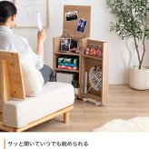 推し活 棚 推し活収納 ワゴン 隠す 収納 グッズ収納 Piilo ピーロ サイドテーブル ラック ドレッサー コンパクト 省スペース 隠しキャスター うちわ ペンライト ディスプレイ DVD CD B5 漫画 コミック 雑誌 アクスタ 可動 目隠し