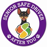 カーサイン 高齢者マーク SENIOR SAFE DRIVER ミニチュアピンシャー マグネット 強力 直径13cm 肉球 日本製 車 ステッカー