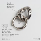 ステンレス チェーンの一コマピアス ドロップ 唐草 フープピアス ごつめ 揺れる かっこいい シルバー 片耳1点 アラベスク 大きめ 存在感 メタル メンズ 男性 金属アレルギー対応 イヤリング