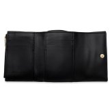 選べる2色 ボッテガヴェネタ BOTTEGA VENETA 三つ折り財布 カセット マキシイントレチャート メンズ レディース ミニ財布 本革 レザー 小銭入れ ブラック 黒 アーモンド ベージュ 651372 V3UO1