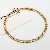 ステンレス チェーンアンクレット フィガロチェーンアンクレット ゴールド シルバー 18KGP シンプルアンクレット 足輪 足首 金属アレルギー対応