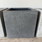 鉢カバー おしゃれ 大型 四角 40cm キューブ ラテルストーン Mサイズ スクエア 高級 北欧 室内 屋内 観葉植物用 サボテン 特大 玄関 インテリア プランター 深型