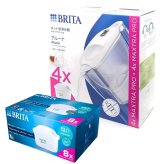 BRITA ( ブリタ )　浄水器　ポット型　アルーナ2.4L　カートリッジ4個付き　※選べる5タイプ: セット品や単品を表示