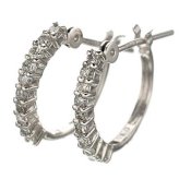 ダイヤ ピアス 0.2ct ハーフエタニティ K18 プラチナ 天然ダイヤ 両耳 華奢 アンティーク ジュエリー レディース プレゼント ギフト
