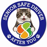カーサイン 高齢者マーク SENIOR SAFE DRIVER キンカロー マグネット 強力 直径13cm 肉球 日本製 車 ステッカー