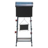 メールボックス ローズ横型 ブルー ブルー・ブラウン 2色展開 郵便ポスト 玄関 屋外 おしゃれ シンプル 新生活 家具 インテリア 不二貿易