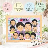 誕生日のギフトに、記念に残る似顔絵を作りませんか。 ギフト 似顔絵 古希 名入れ プレゼント 贈り物 手描き 誕生日 お祝い 敬老の日 記念日 長寿 大人数 家族 祖父母 ご両親 名入れ 修正無料 下書き確認 親孝行 喜ばれる 似てる 一生もの 傘寿 古希祝い 宝物 70歳 バレンタインデー 大量注文 感激 傘寿祝い 白寿祝い 百寿祝い 初任給 快気祝い ウェディングギフト お祝いの品 キレイ