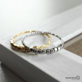 ステンレス ビーズリング ころころ 極細リング 不規則 カットリング ゴールド シルバー プチプラ ピンキーリング 小さめ かわいい 華奢 きらきら シンプル 指輪 レディース 女性 金属アレルギー対応