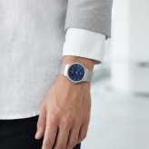 箱なし カシオ 腕時計 メンズ レディース キッズ 子供 シルバー ブルー 青 アナログ メタルバンド 海外モデル 逆輸入 薄型 軽量 学生 中学生 高校生 入学祝い 誕生日 プレゼント CASIO 成人 卒業 入学