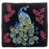 フェイラー FEILER ハンカチ ハンカチタオル ハンドタオル ハンカチーフ ピーコック PEACOCK クジャク 孔雀 30×30 タオルハンカチ ブラック
