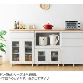 レンジ台 キッチン収納 シリーズ Semplice（センプリチェ） レンジラック キッチンラック 炊飯器ラック 台所収納 ナチュラルカントリー キッチンキャビネット キッチンチェスト 台所ラック 炊飯器収納 引き出し ナチュラル キャスター スライド棚：