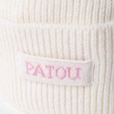パトゥ PATOU WOOL CASHMERE BEANIE ウール カシミア ビーニー AC0788041 ニット帽 ロゴ レディース 帽子