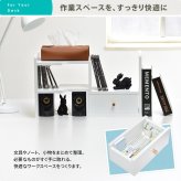 BF DECO 卓上伸縮ラック BFLS0408 デスクラック スパイスラック 幅32.5～58.5cm 奥行22cm 高さ35cm リビング収納 卓上 カウンター ミニ食器棚 棚 伸縮キッチンラック すき間収納 デスク上 ラック 小物収納 おしゃれ 新生活