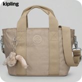 キプリング トートバッグ レディース ブランド Kipling ミンタ ロゴ ワンポイント 無地 2WAY KI7541-4PW Soft Taupe
