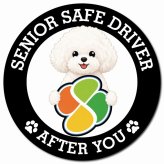 カーサイン 高齢者マーク SENIOR SAFE DRIVER ビションプー マグネット 強力 直径13cm 肉球 日本製 車 ステッカー