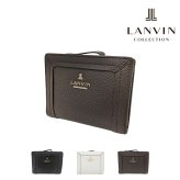 LANVIN レジェパース 二つ折り財布 折り財布 財布 さいふ サイフ ウォレット 牛革 使いやすい シンプル レディース 母の日 ギフト プレゼント ブラック 65-6250