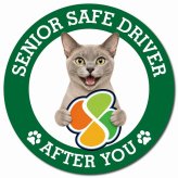 カーサイン 高齢者マーク SENIOR SAFE DRIVER ヨーロピアンバーミーズ マグネット 強力 直径13cm 肉球 日本製 車 ステッカー