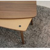 テーブル コタツ エルフィ 長方形 90ｘ50cm オーク/ウォルナット 折りたたみこたつ フォールディングこたつ 炬燵 こたつ リビング ロー 天然木ウォルナット 北欧デザイン 新生活