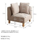 コーナーソファ コーナー フロア ロー ユニット チェア 椅子 ファブリック 1P 一人用 単品 L字 低め ひとりがけ 小さめ リビング ダイニング 一人暮らし 幅74 組み合わせ 左右対応 肘あり いす コーナーソファー ローソファ フロアソファ
