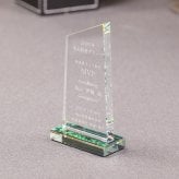  受賞記念 表彰記念 ホワイガラストロフィー ＰＳ-11 名入れ無料　